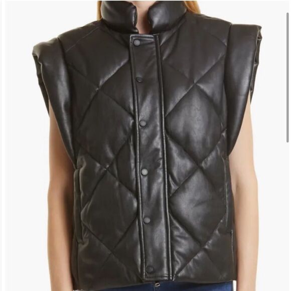 Pistola Revolve Callisto Faux Leather Reversible Jacket and Vest XL NWT - Picture 5 of 13